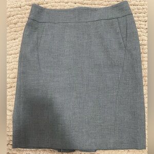 LOFT Gray Pencil Skirt Knee-Length Work